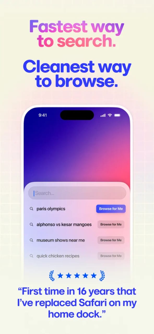 مراجعة تطبيق Arc Search — Find it, Faster : تجربة تصفح مبتكرة وسريعة 4 تطبيق Arc Search — Find it, Faster