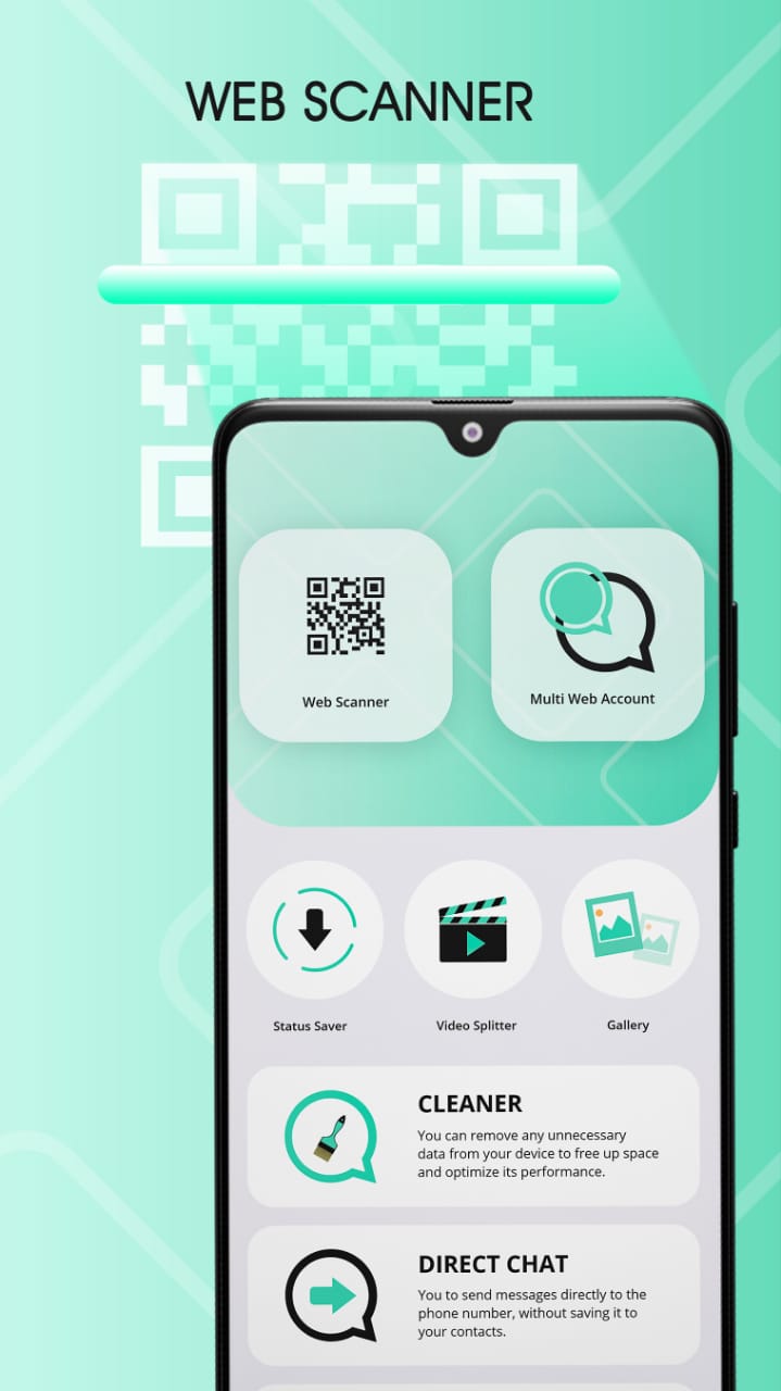 مراجعة تطبيق WT Hub - Web Scanner App v1.0: لإدارة واتساب وفحص المواقع 1 تطبيق WT Hub - Web Scanner App