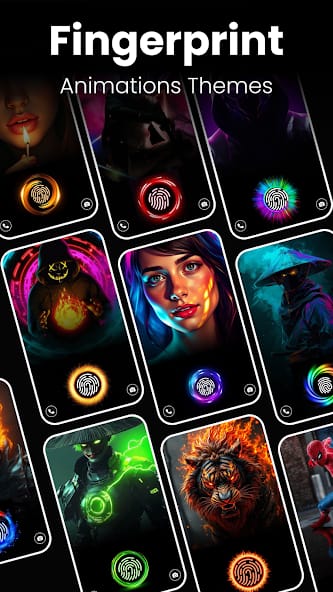 مراجعة تطبيق Fingerprint Animation Themes افضل تطبيق تأثيرات لبصمة الهاتف 3 تطبيق Fingerprint Animation Themes
