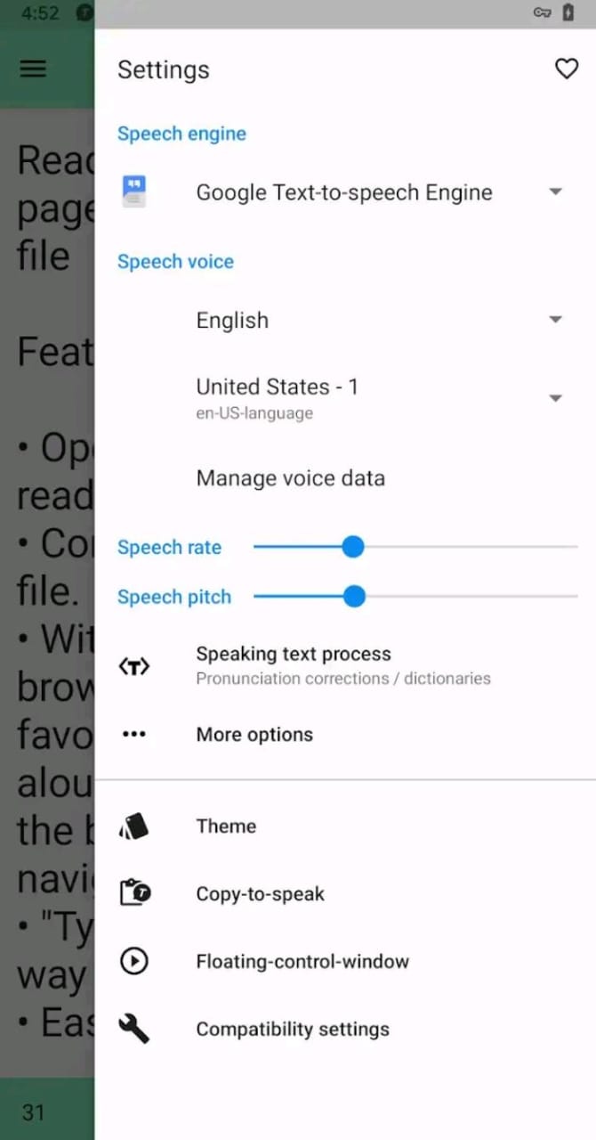 مراجعة تطبيق T2S: Text to Voice/Read Aloud: تحويل النص إلى صوت بسهولة 2 تطبيق T2S: Text to Voice/Read Aloud