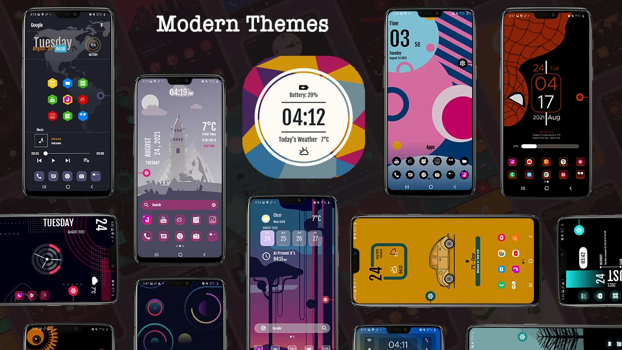 مراجعة تطبيق Modern Theme Launcher 2025: تحكم كامل في مظهر هاتفك 2 تطبيق Modern Theme Launcher 2025