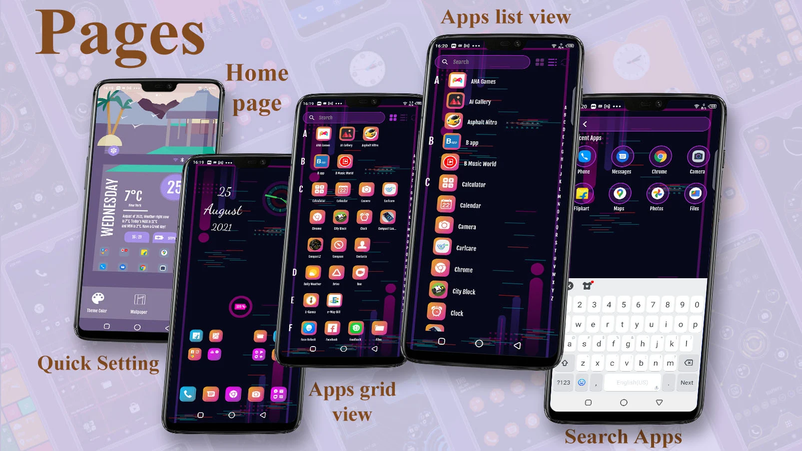 مراجعة تطبيق Modern Theme Launcher 2025: تحكم كامل في مظهر هاتفك 5 تطبيق Modern Theme Launcher 2025