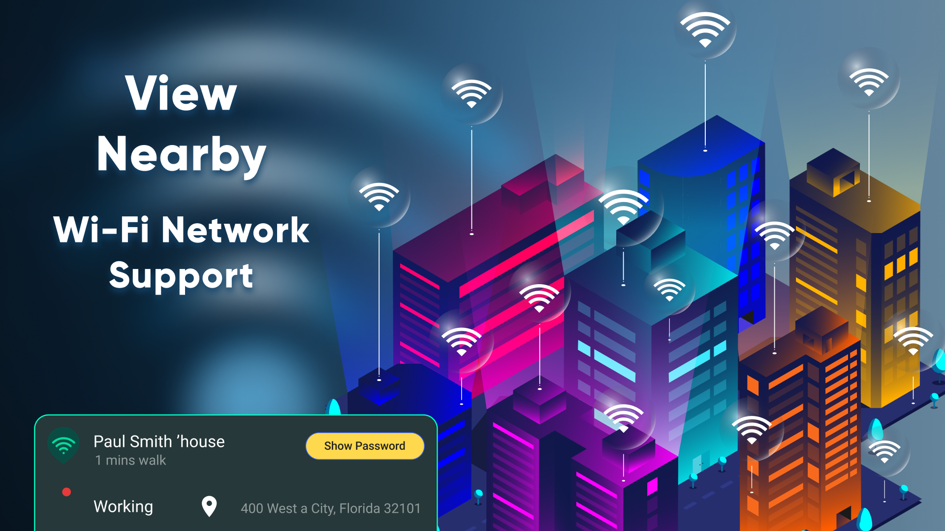 مراجعة تطبيق WiFi Password Show : أداة شاملة لإدارة شبكات الواي فاي واختبار سرعة الإنترنت 1 تطبيق WiFi Password Show