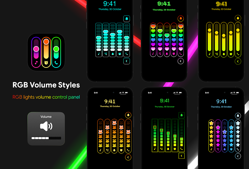 مراجعة تطبيق Neon LED Volume - Volume Style: حوّل صوت هاتفك لتحفة ضوئية 4 تطبيق Neon LED Volume - Volume Style